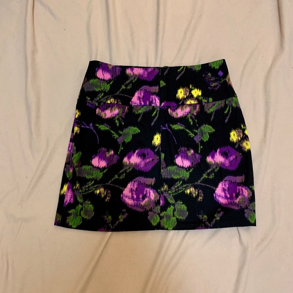 Forever 21 Black Floral Tube Mini Skirt - Picture 3 of 6